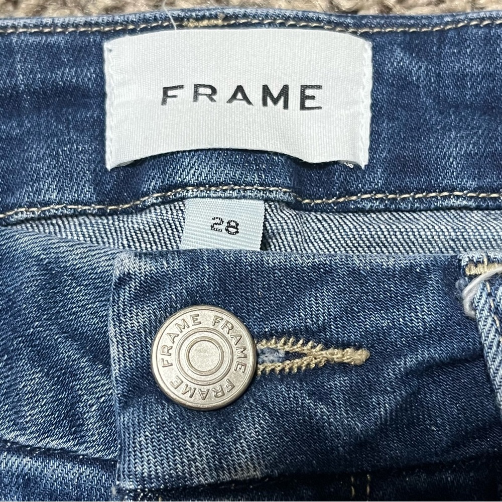 Frame Denim Indigo Wide Leg Jeans - Picture 6 of 10